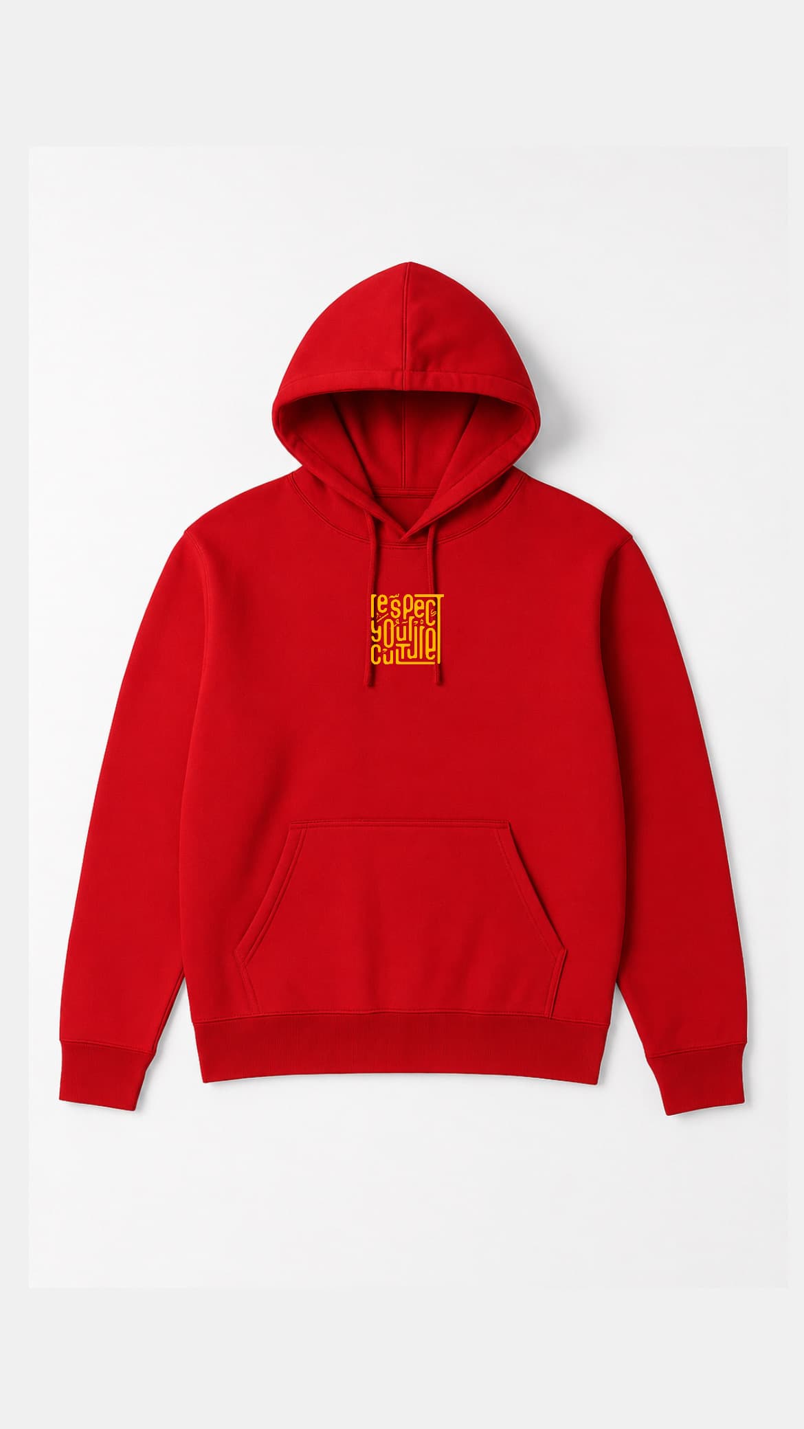 Gold lockup hoodie — red